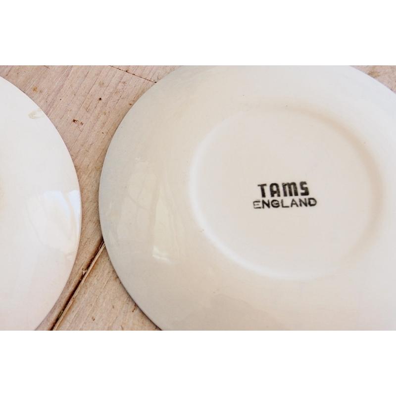 アンティーク雑貨 送料無料 TAMS ENGLAND タムズ イングランド 陶器 2枚 雑貨 イングランド イギリス 製 飾り 小 皿 おしゃれ 安い 特価 可愛い 中古美品｜zakka-olive｜08