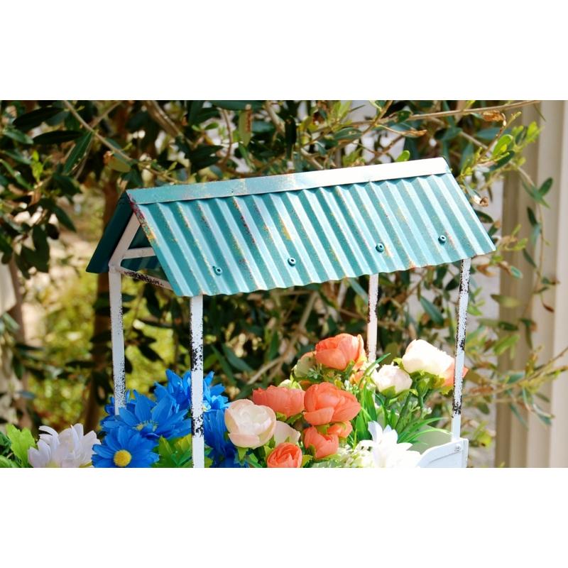 ガーデニング雑貨 プランターラック ルーフワゴン フラワー