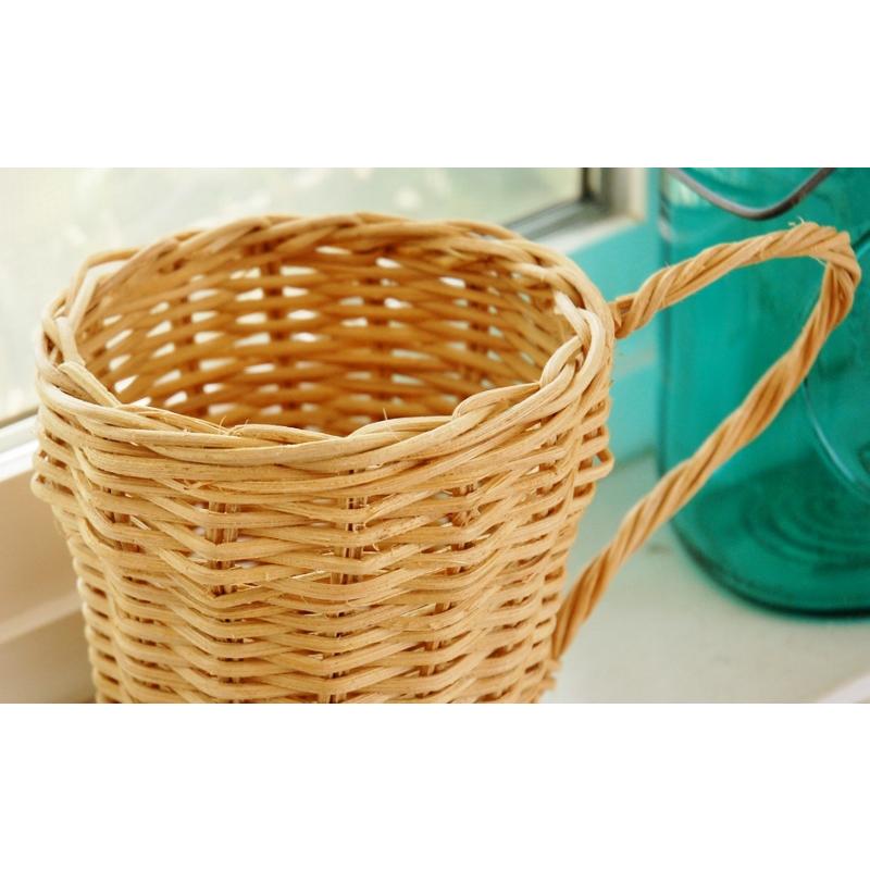 ラタン 籐 ポット バスケット マグカップ マグ S ガーデニング雑貨