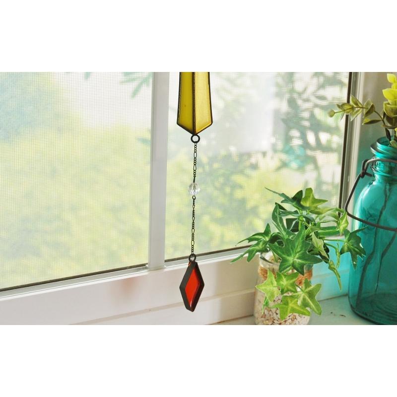 ステンドグラス クロス 十字架 ステンドガラス ブリエット 吊るし