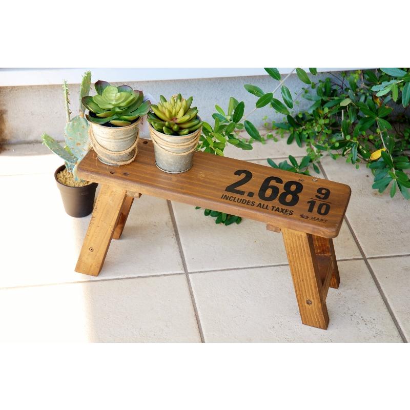 ガーデニング雑貨 ガーデンベンチ ガーデンスタンド 木製 ミニ