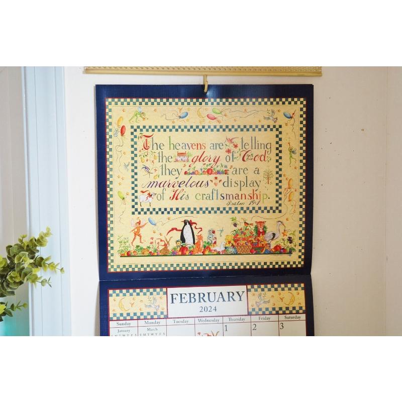 カレンダー カントリー 送料無料 2024年 正規輸入 Sampler サンプラー Ellen Stouffer レガシー アントステラ 刺繍