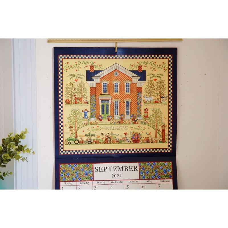 カレンダー カントリー 送料無料 2024年 正規輸入 Sampler サンプラー Ellen Stouffer レガシー アントステラ 刺繍