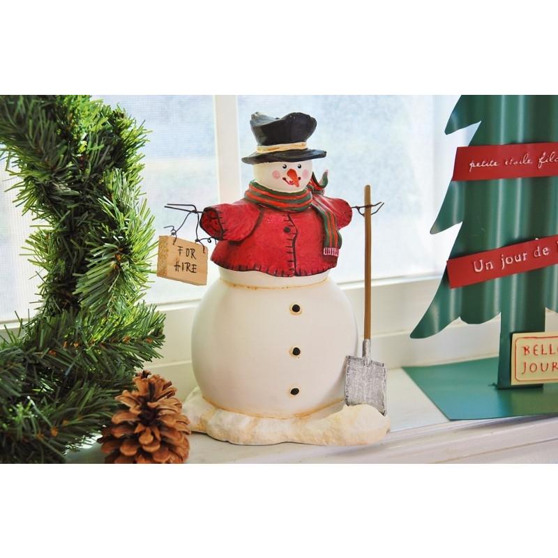 クリスマス雑貨 スノーマン USA レア物 ドール フィギア シャベル