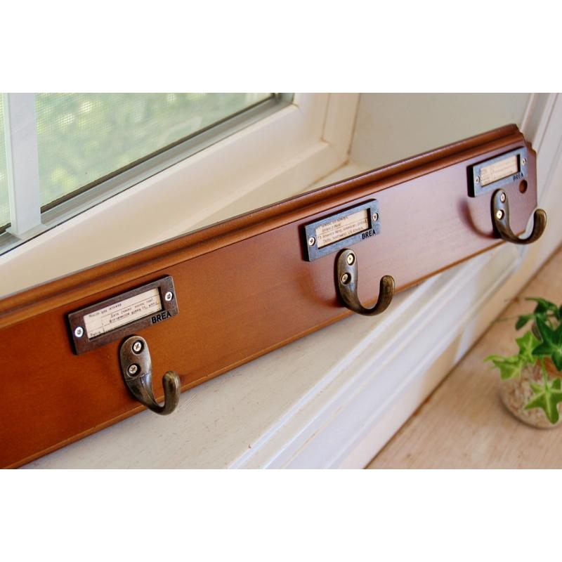 ハンガーフック 500 ネームプレート付き アンティークブラウン