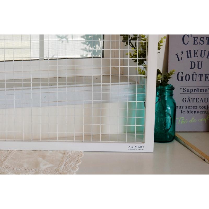 壁掛け　壁飾りアンティークホワイト ネット 網 壁掛け レトロ 壁飾り ホワイト ディスプレイ