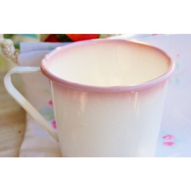 アンティーク・イマン imane おでかけ マグ 専用きんちゃく袋付き ホーロー 琺瑯 箱付き 新品 未使用品 スカーレットローズ マグカップ 協和工業 国産品 日本製_5