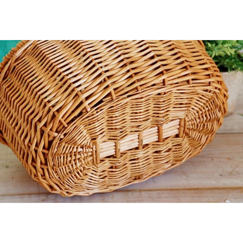 ピクニックバスケット L 大きい レトロ 可愛い ふた付き ナチュラル