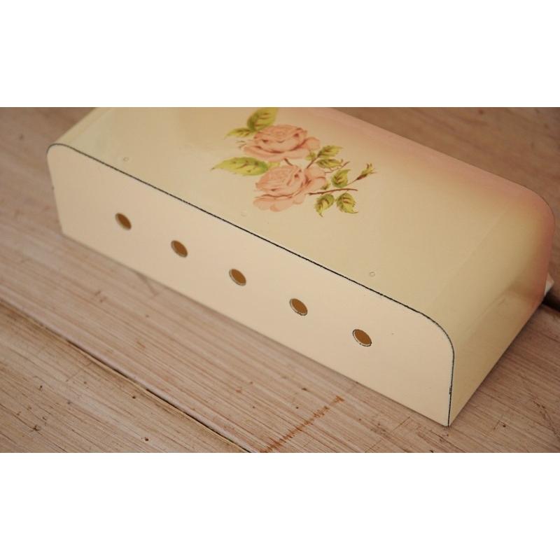 イマン　ダイアナローズ　蓋付スポンジラック 旧イマン ダイアナローズ 蓋付きスポンジラック ホーロー 花柄雑貨 Z