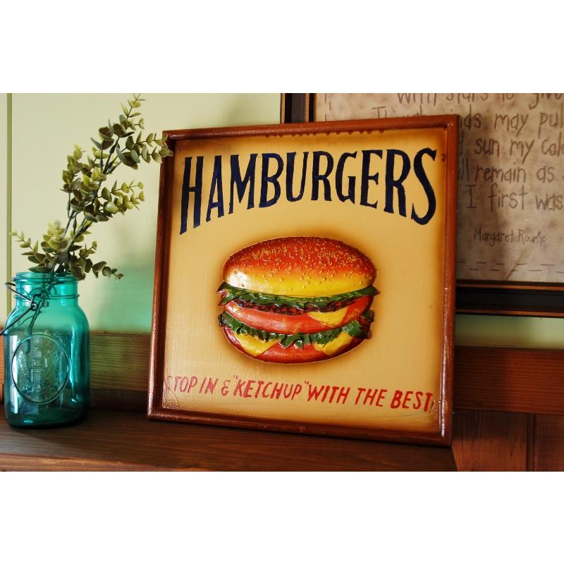 Antique Board Hamburgers アンティークボード ハンバーガー 3d アメリカンカントリー雑貨 フレーム インテリア雑貨 絵 アート 755 Zakka Olive ヤフー店 通販 Yahoo ショッピング