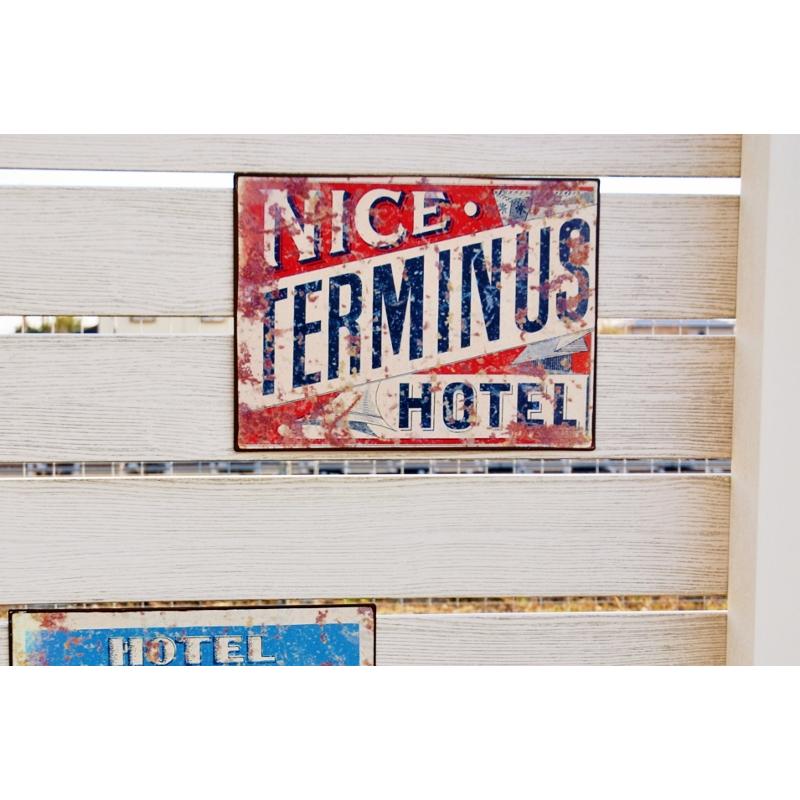 NICE INN レトロサイン 約60cm x 60cm ブリキサイン ガーデニング 雑貨 アンティーク プレート 壁掛け サイン