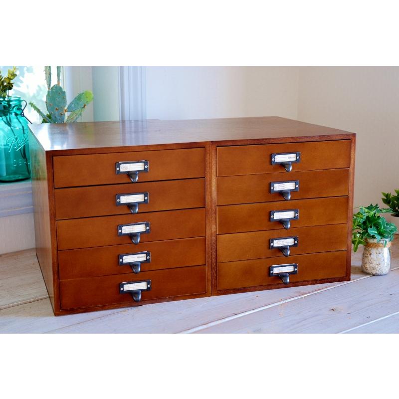 書類ケース レトロ 5段 木製 アンティーク 書類収納 キャビネット