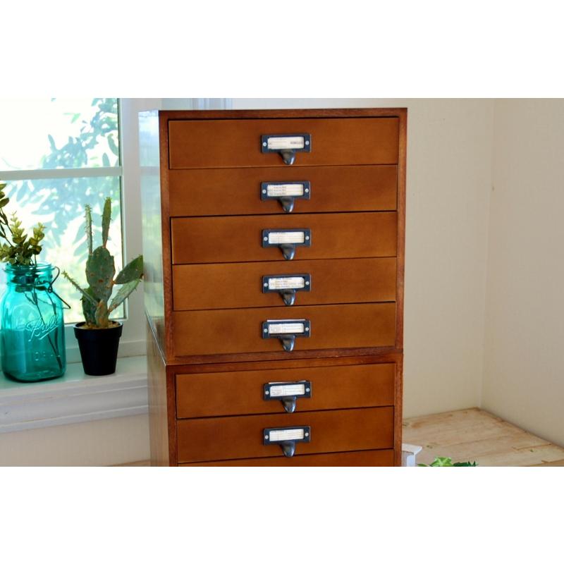 書類ケース レトロ 5段 木製 アンティーク 書類収納 キャビネット