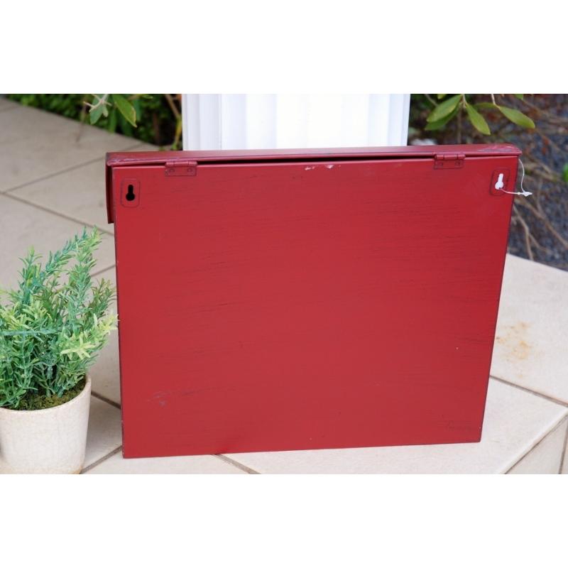 壁掛けポスト 大きい レトロ ポスト 置き フレンチシャビーレッド