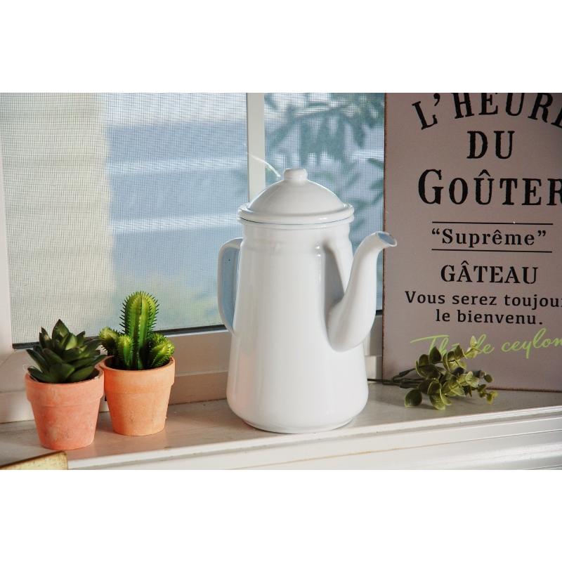 値下げ！アンティーク　ホーロー　ティーポット コーヒーポット 送料無料 IH対応 ドリップポット ホーローポット