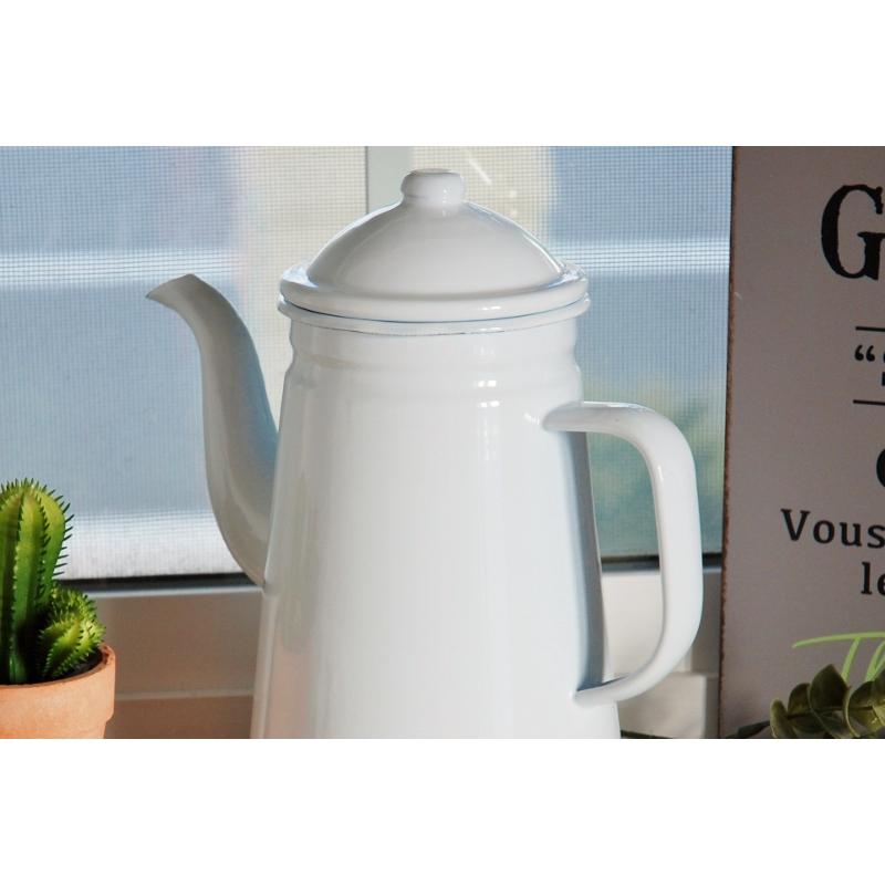 値下げ！アンティーク　ホーロー　ティーポット コーヒーポット 送料無料 IH対応 ドリップポット ホーローポット