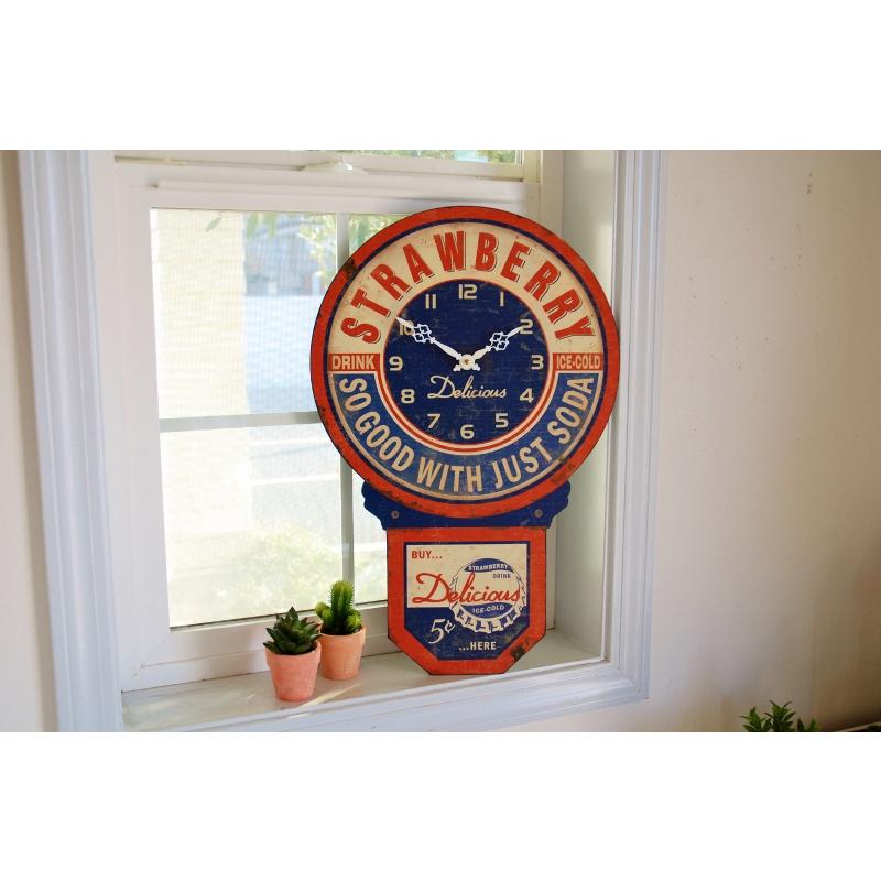 掛時計 巨大 アンティーククロック ナンバープレート 大きい カラフル