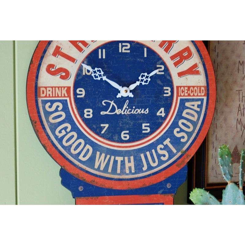 掛時計 巨大 アンティーククロック ナンバープレート 大きい カラフル