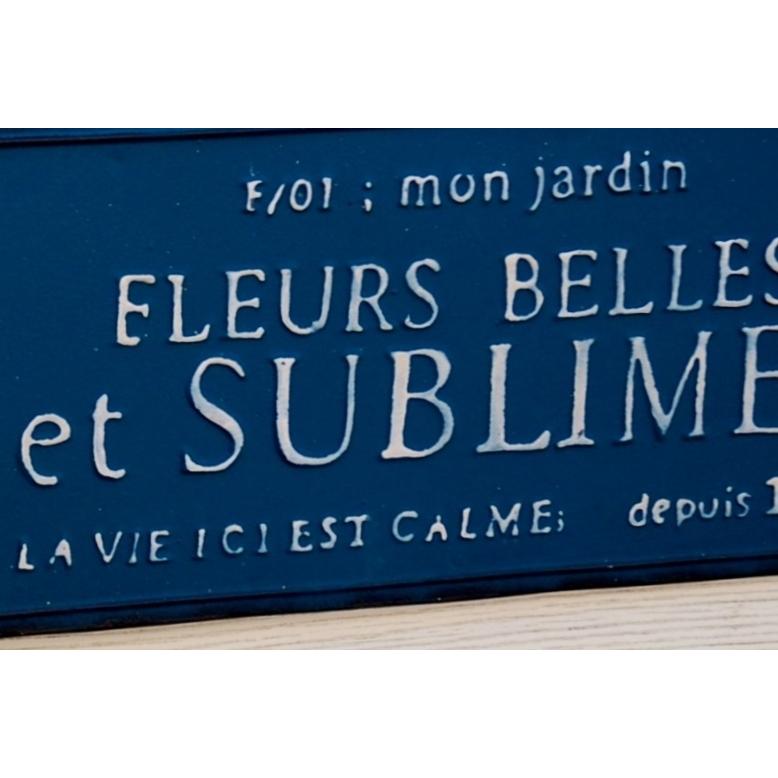 ブリキサイン ガーデニング雑貨 友膳 スブリームプレート 青 ブリキ
