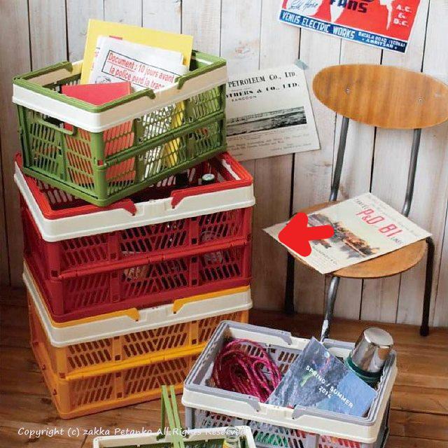 買い物かご 折りたたみ レジカゴ マーケットバスケット 19リットル レッド色 雑貨通販 Zakka Petanko 通販 Yahoo ショッピング