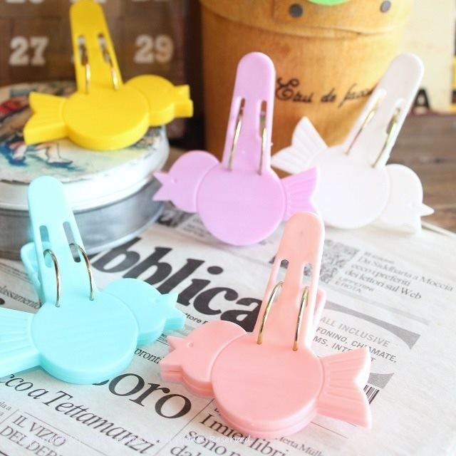 文房具クリップ 鳥 パステルカラー 雑貨通販 Zakka Petanko 通販 Yahoo ショッピング