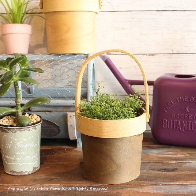 ガーデニング ポット おしゃれ ハンドルバスケット ブラウン 雑貨通販 Zakka Petanko 通販 Yahoo ショッピング