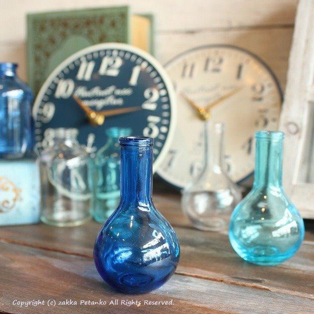 ガラス瓶 ミニ おしゃれ インテリア フラスコ瓶 ブルー 雑貨通販 Zakka Petanko 通販 Yahoo ショッピング