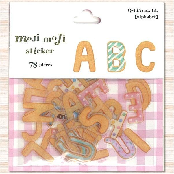 シールabc もじもじステッカー（クッキー/ABC） 01385/文字シール/フレーク