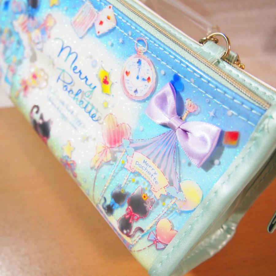 ラメキラ 持ち手チェーン付 Merry Pochette 黒ネコ ゆめかわ 多機能ペンケース 雑貨のぱんぷきん 通販 Yahoo ショッピング