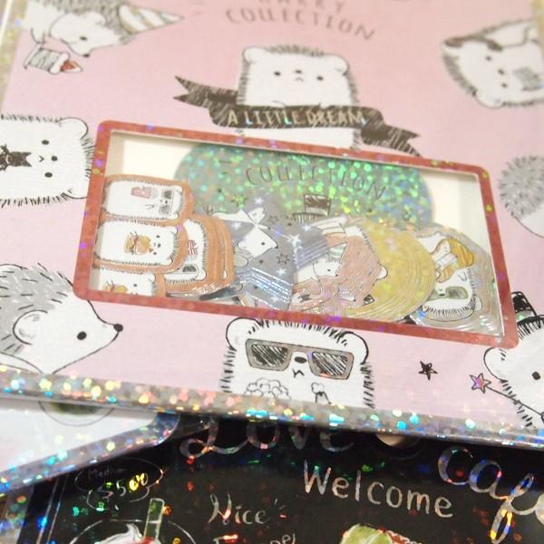 ホログラム箔シール きらきら ミニシール 4点セット 04221-4 フレーク