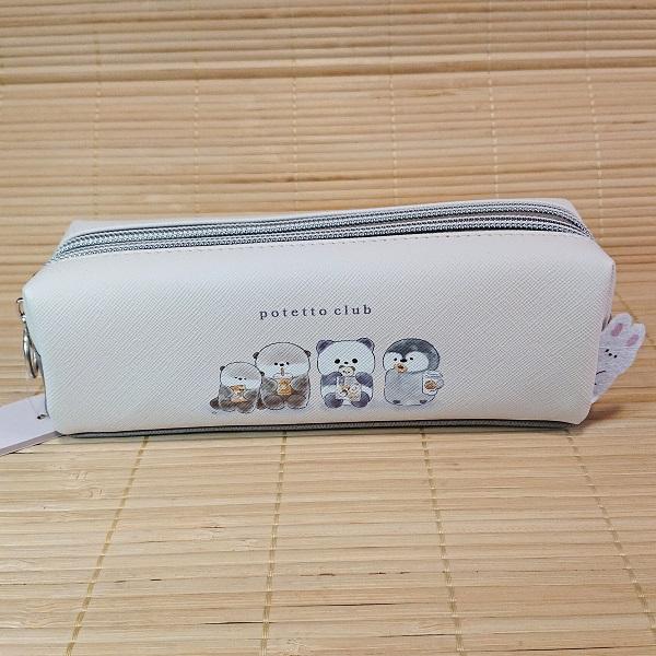 未使用品 PRADA ペンケース 鉛筆セット シルバー ゆるいあにまる 文具セット ペンケース+鉛筆消しゴム（ぱんだ）6点