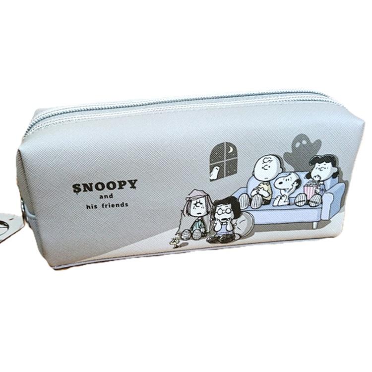 SNOOPY スヌーピー 左右2か所に収納 ツインファスナーペンケース 