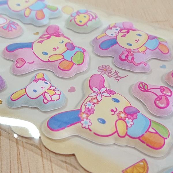 ウサハナ もちもちマシュマロ シール ぷっくり盛り上がったシール