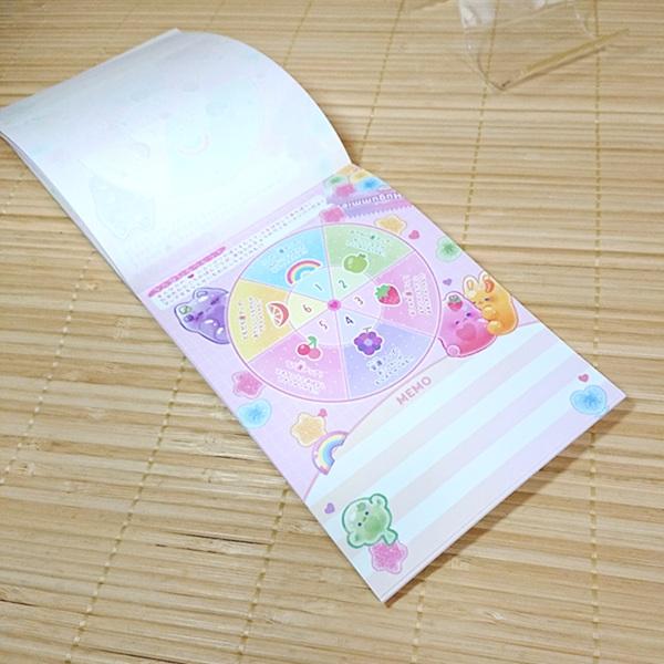 あそべるメモ A6サイズ メモ帳 4柄入り（ハグミーず）メモパット
