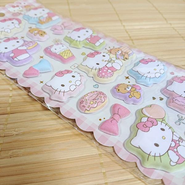 もちもちマシュマロ シール（ハローキティ）ぷっくり盛り上がった