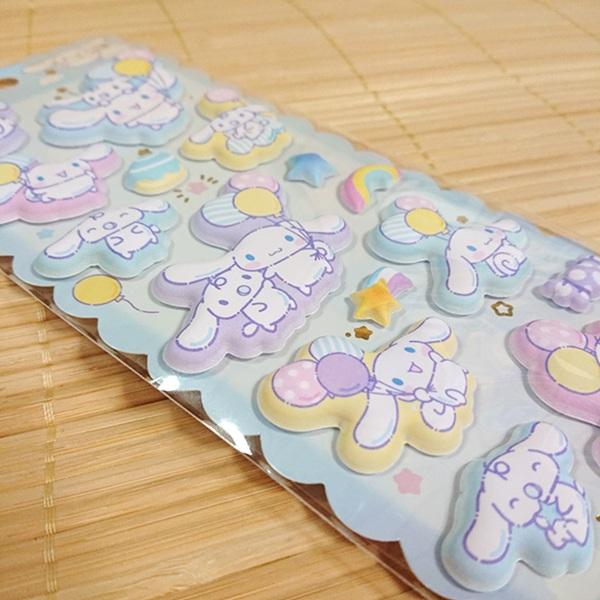 もちもちマシュマロ シール（シナモロール）ぷっくり盛り上がった