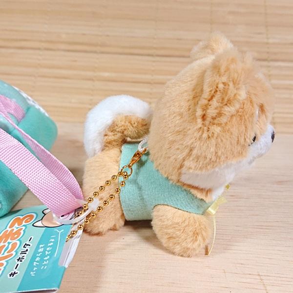バッグに入った可愛いあにまる ぬいぐるみキーホルダー（しばいぬ