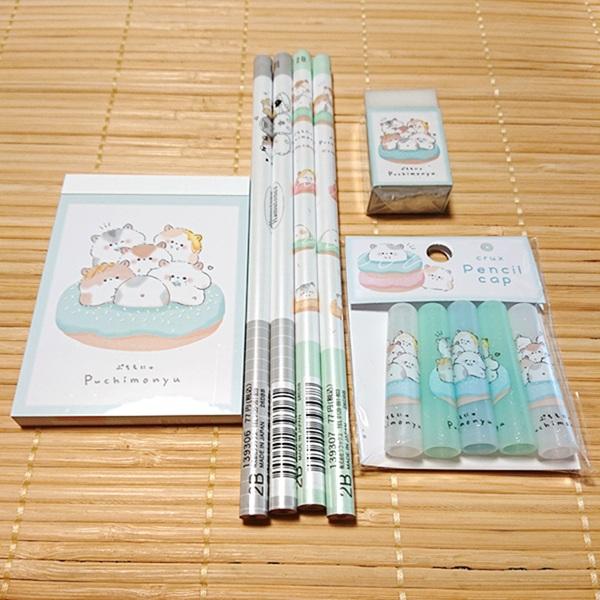 はむコレ 文具セット ペンケース+鉛筆消しゴム（ハムトーンズ）8点