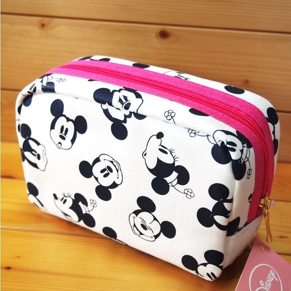 ミッキー＆ミニー ペンポーチ（フェイス）ディズニーキャラ ロゴ