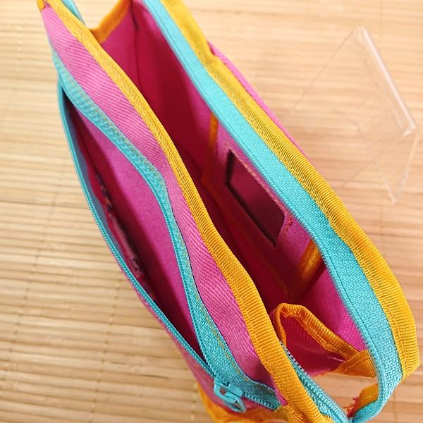 ビビットカラー ピンク あにまる ペンケース ミラー付き 帆布 18001