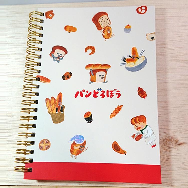 パンどろぼう1 B6サイズ Wリングノート 220075/方眼紙 イラスト入り 中