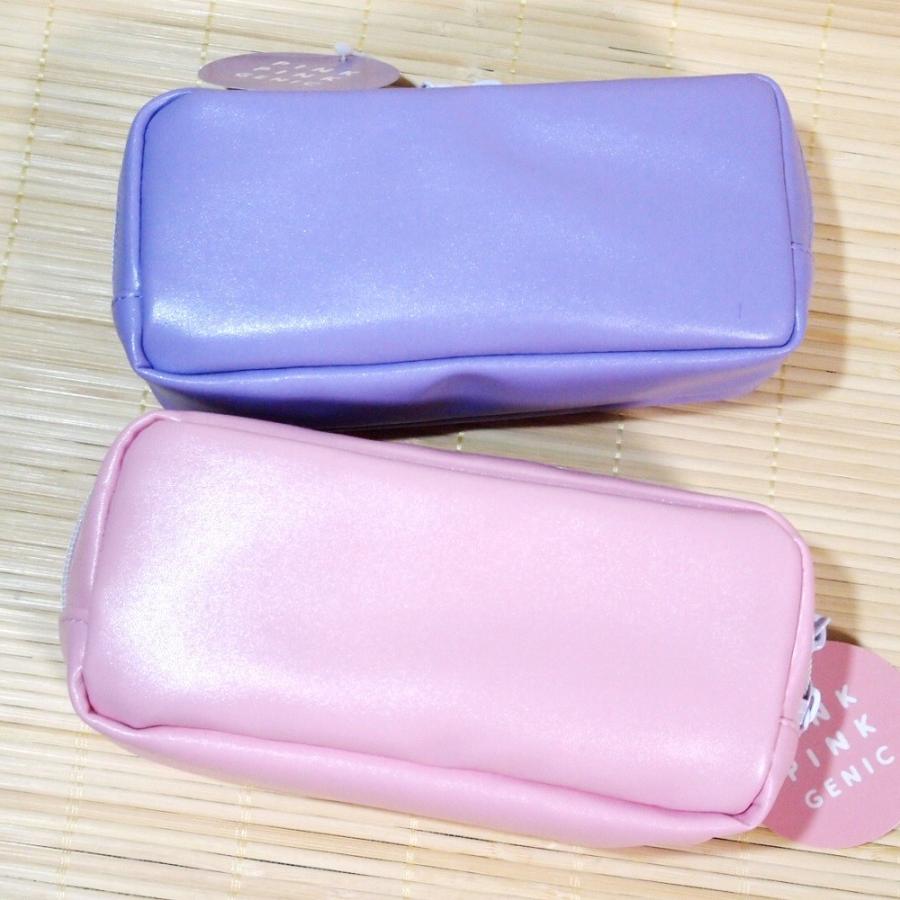 フロントポケット付き ピンクピンクジェニックペンケース色違い2個