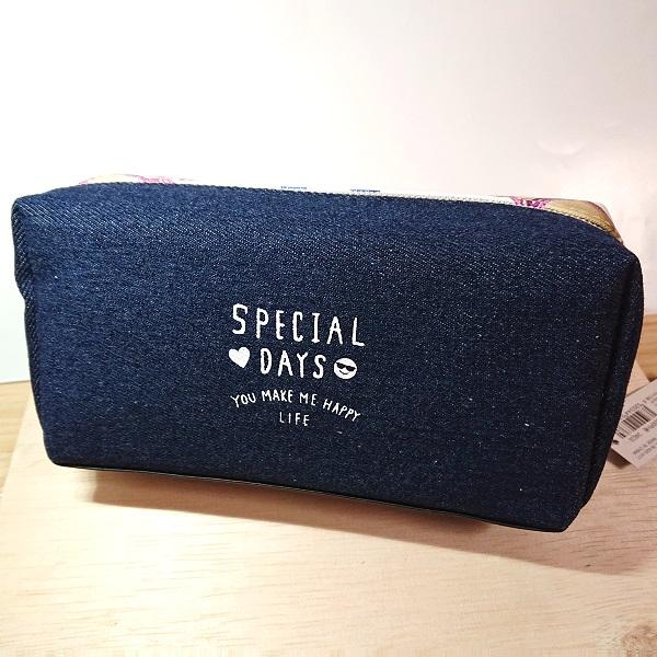 スニーカー柄 BOXペンポーチ 24638/デニム ペンケース 筆箱 ペン入れ