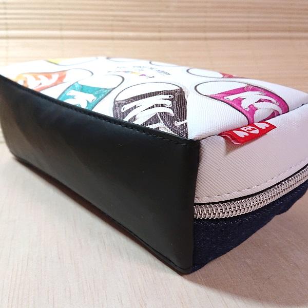 スニーカー柄 BOXペンポーチ 24638/デニム ペンケース 筆箱 ペン入れ