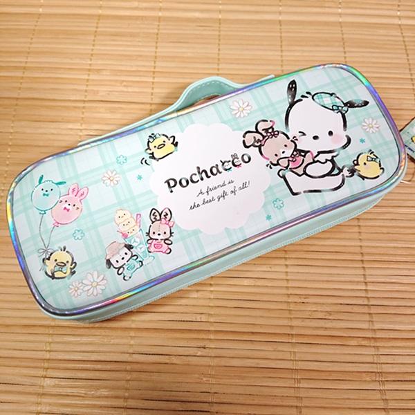 サンリオPOCHACCOペンケース＆講談社:色鉛筆:筆箱セット『平成レトロ‼️』 ポチャッコ サンリオ 持ち手付き ラウンドファスナー ペンケース