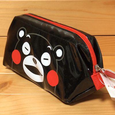 くまモン ワイヤー入りBOX型ペンケース(ブラック) 34870/ポーチ : 雑貨