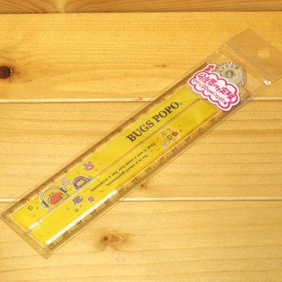 BUGSPOPO(バグズポポ)分度器付折りたたみ式30cm定規(NON NON