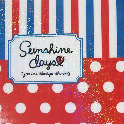 キラキラ 可愛い下敷き Sunshine days（ドット柄 レッド）46693/可愛い