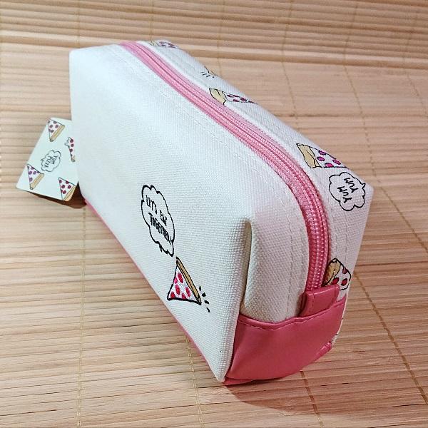 ペンケース 帆布 アイボリー BOXペンポーチ（YUM PIZZA）54065/筆箱