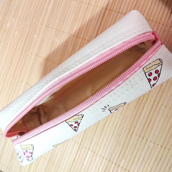 ペンケース 帆布 アイボリー BOXペンポーチ（YUM PIZZA）54065/筆箱